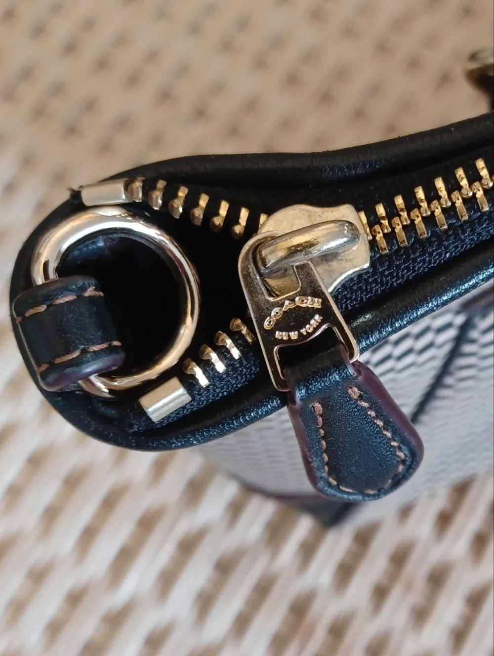 Coach Black and Cream Mini Satchel I